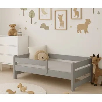 Dětská postel MB Dětská postel Karin - masiv borovice 160x80 cm šedá + ROŠT ZDARMA