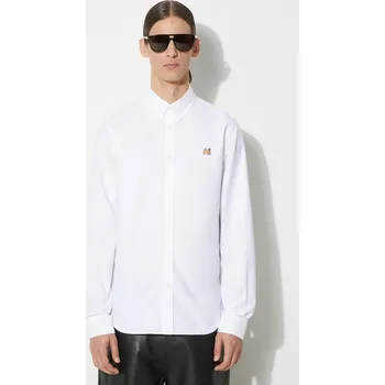 Pánská košile Bavlněná košile Maison Kitsuné Mini Fox Head Classic Bd Shirt, 41, bílá, 00X