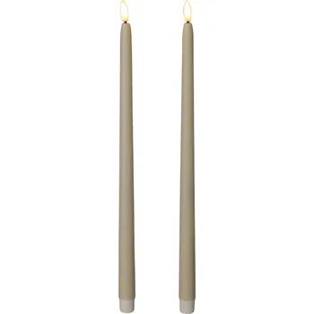 Svíčka Sada 2 ks LED vysokých svíček s časovačem Aliya 38 cm béžová