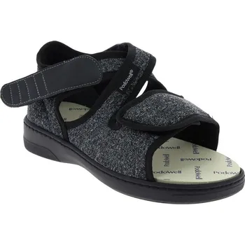 Pánská zdravotní obuv PodoWell XILO sandály extraširoké unisex šedočerný Velikost: 48