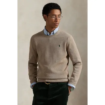 Dámský svetr Bavlněný svetr Polo Ralph Lauren, S, hnědá, 82A