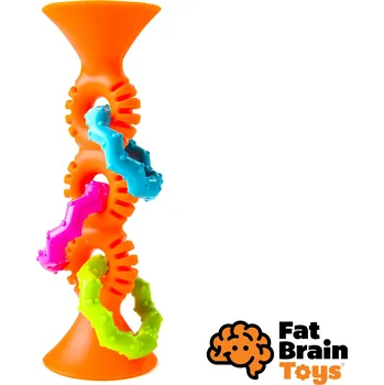 Chrastítko a kousátko pipSquigz Loops oranžové – Fat Brain