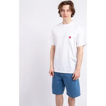 Pánské tričko Carhartt WIP S/S Pocket Heart T-Shirt White/Red XS