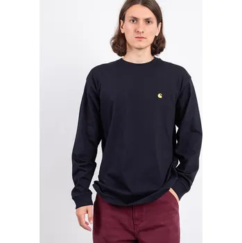 Carhartt WIP L/S Chase T-Shirt Dark Navy/Gold L