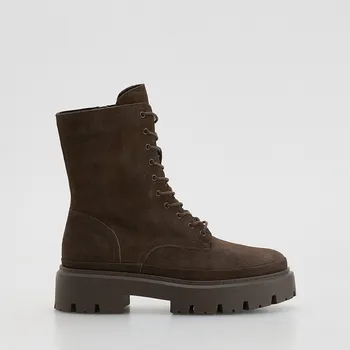 Reserved - LADIES` ANKLE BOOTS - tmavě hnědá - 328FF-89X - 328FF-89X-35