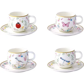 Easy Life Porcelánové šálky a podšálky Fancy Garden