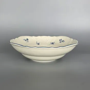 Thun 1794 BERNADOTTE mísa kompotová ivory modré růžičky 250 mm