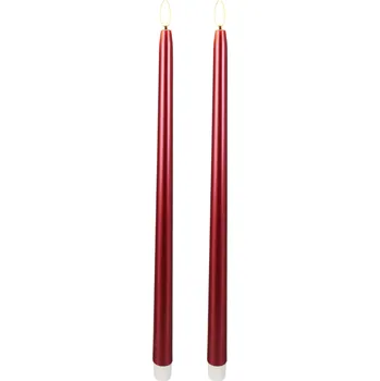 Svíčka Sada 2 ks LED vysokých svíček s časovačem Aliya 38 cm červená
