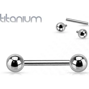 Piercing Piercing do jazyka TITAN (1,6 x 12 x 5 mm)
