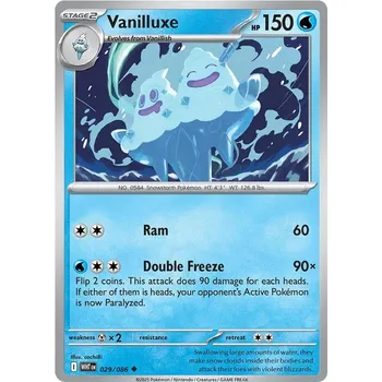 Sběratelská karetní hra Vanilluxe 029/086 - White Flare Typ karty: Non-Holo