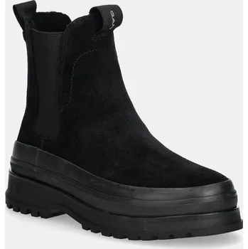 Dámská zimní obuv Semišové kotníkové boty Gant Wintly dámské, černá barva, na plochém podpatku, zateplené, 29553795 G00 29553795.G00 99X, EUR 39