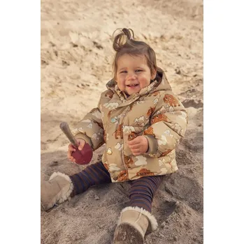 Chlapecká bunda Dětská bunda Mini Rodini Mammoths béžová barva, 25710114 80X, vel. 92-98