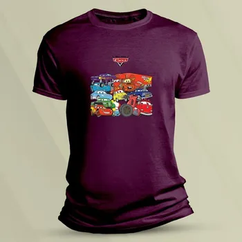 Dětské bavlněné tričko Auta velikost 140 (9-11 let) Vínová