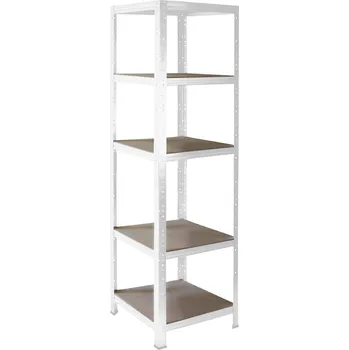 regál meets-ecommerce UG Kovový regál 230x70x50, 5-7 polic barva: bílá, počet polic: 5 polic