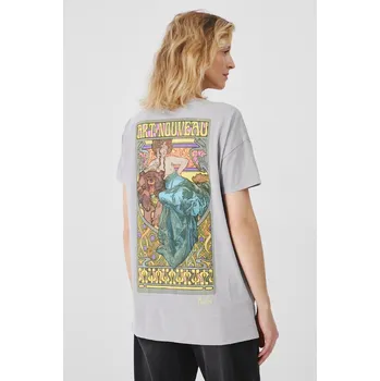 Bavlněné tričko Medicine šedá barva RS25.TSD257 09X, vel. M