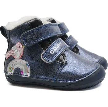 Chlapecká zimní obuv Zimní barefoot boty DDStep W070-52624 ptáček Velikost: 23
