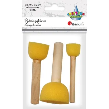 Tupovací houbičky, žluté, Ø2,3,4 cm, 3ks/bal