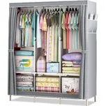 Šatní látková skříň Garsy 125 cm šedá