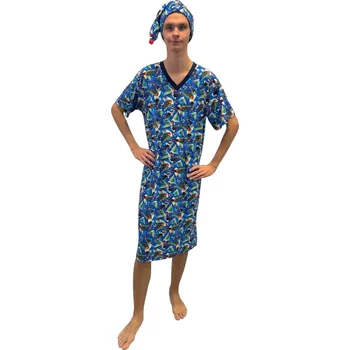 Dámské noční prádlo Pánská noční košile Rozárka P30 vánoční sobík modrá Barva: Modrá, Velikost: 6XL