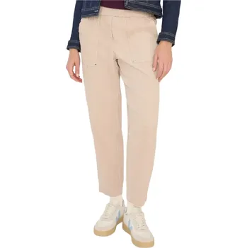 Dámské kalhoty Dámské manšestrové kalhoty Cecil 380098 latte velikost L