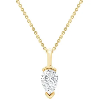 Přívěsek Minimalistický přívěsek ze stříbra s diamantem ve tvaru pear Malena