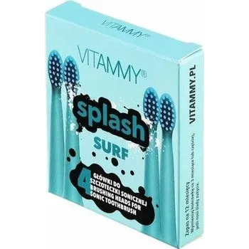 Elektrický zubní kartáček Náhradní hlavice k zubnímu kartáčku VITAMMY SPLASH, modrá/surf, 4 ks