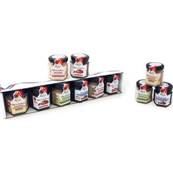 Dárkový potravinový koš Lucien Georgelin - Dárková sada ořechovo-čokoládových pomazánek 6x45g