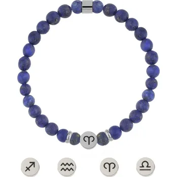 Náramek Manoki Náramek znamení zvěrokruhu Zodiac - 6 mm lapis lazuli, 12 druhů X-NR2293/10-25 Kozoroh (22.12. - 20.1.) Modrá 25 cm