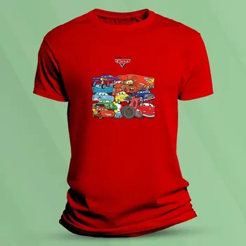 Dětské bavlněné tričko Auta Červená velikost 140 (9-11 let)