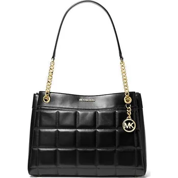 Michael Kors kabelka Susan medium tote prošívaná kůže černá + doprava zdarma