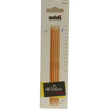 Jehlice Addi Narure Bamboo ponožkové jehlice 2,5 mm/15cm
