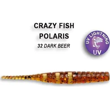 Umělá nástraha Gumová nástraha Crazy Fish Polaris 4,5cm 32 Dark beer (8ks)