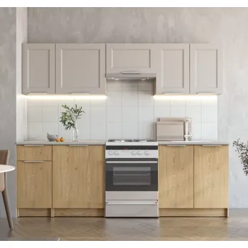 Kuchyňská linka Halmar Wendy 240 cm dub cremona/kašmír