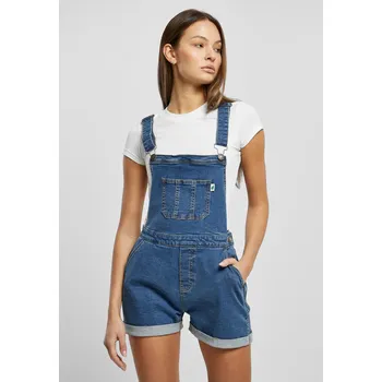Dámské kraťasy Dámské organické kraťasy Dungaree čiré modré seprané Urban Classics modrá 2546482