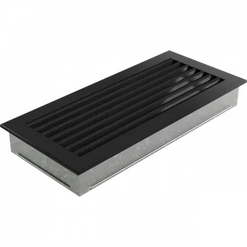 Krbová obestavba KRATKI Krbová mřížka Fresh s pevnou neprůhlednou žaluzií 17x17cm-černá