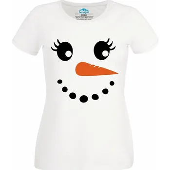 Dámské tričko Dámské tričko Paní Sněhuláková (Velikost: XXL, Barva: Bílá)