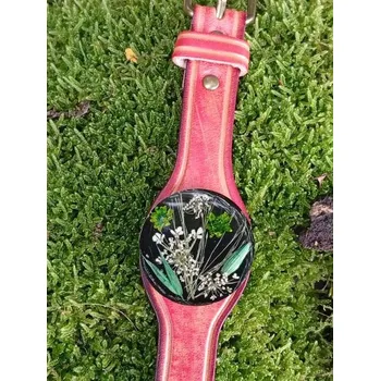 Náramek Náramek kožený - Černá kráska (Náramek kožený - Černá kráska)