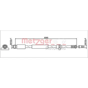Brzdová hadice Brzdová hadice METZGER 4112076