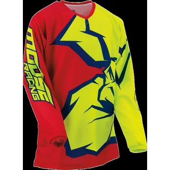 Moto dres MOOSE RACING SOFT-GOODS JRSY YTH QUAL RD/YL/BL (2912-1972) (Barva: Blue| Red| Yellow, Velikost: XS) 2912-1972