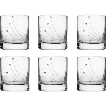 Sklenice Sklenice na whisky 300 ml s krystaly Preciosa - Linie 6 ks