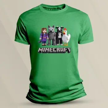 Dětské bavlněné tričko Minecraft pro holky velikost 116 (5-6 let) Zelená