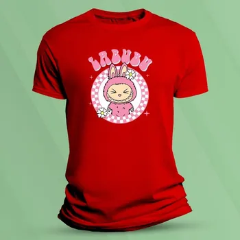 Dětské tričko s potiskem Labubu Červená velikost 152 (12-13 let)