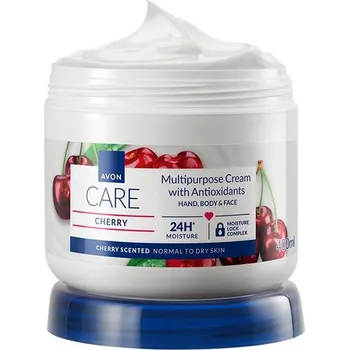 Tělové mléko Avon Care hydratační krém na obličej, ruce a tělo s antioxidanty a vůní třešně 400ml