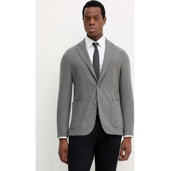 Pánské oblečení Blazer s příměsí vlny BOSS P-Hanry-J-WG-252 pánský, šedá barva, 50551528 90X, vel. 52