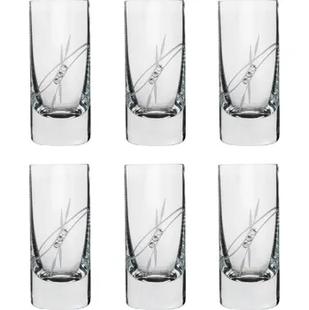 Sklenice Sklenice na destiláty 70ml s krystaly Preciosa - Plant 6ks