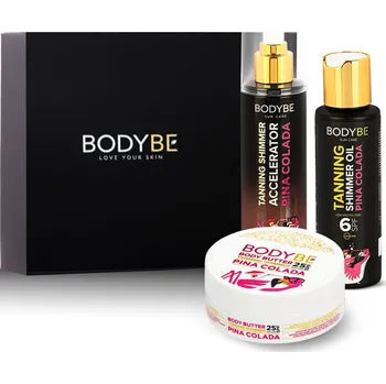 Přípravek na opalování BODYBE SUN CARE PINA COLADA SET - Dárková sada pro intenzivní opálení