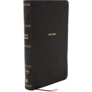 KJV Giant Print End-of-Verse Reference Bible, Black Leathersoft, Red Letter, Comfort Print (Thumb Indexed) - Nelson, Thomas