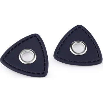 Průchodka s koženkovým trojúhelníkem k našití, průvlek 8 mm