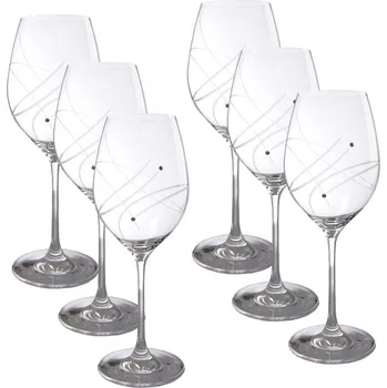 Sklenice Sada 6 ks sklenic na víno s krystaly Preciosa 470 ml - Celebration