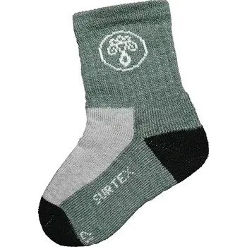 Surtex dětské merino ponožky volný lem Zelená 18-19 (12-13 cm)